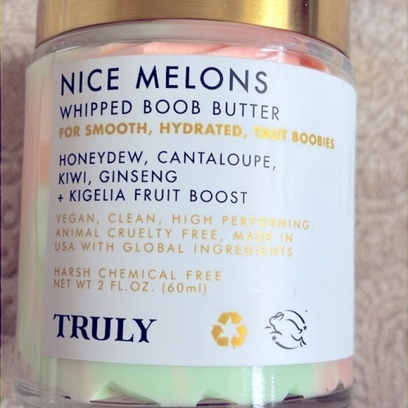 Brand New Set of 2 Truly Nice Melons Whipped Boob Butter Smooth Taut Moisturizer - Picture 6 of 11